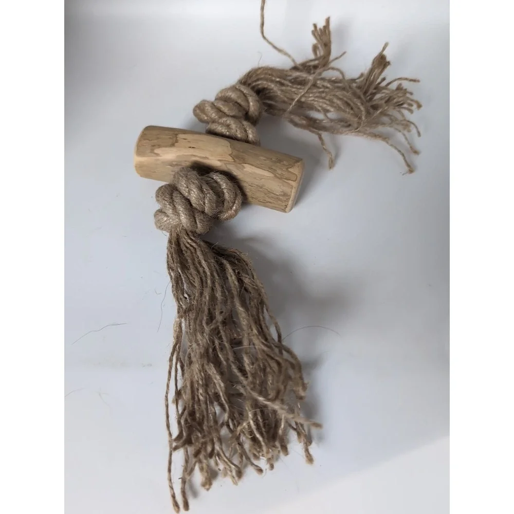 Buddy Natural coffee Wood Dog Chew‎ With Rope